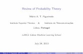 basic tutorials on probability theory and linear algebra - LxMLS 2013