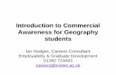 Introduction to Commercial Awareness for Geography students