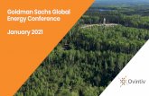 Goldman Sachs Global Energy Conference January 2021