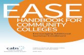 HANDBOOK FOR COMMUNITY COLLEGES