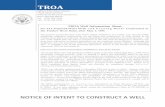 TROA Well Information Sheet
