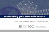 Maximising your research impact