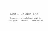 Unit 3- Colonial Life - Weebly