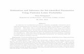 Estimation and Inference for Set%identified Parameters Using Posterior Lower Probability