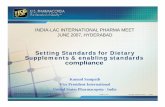 Setting Standards for Dietary Supplements & enabling standards