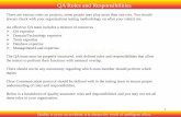 QA Roles and Responsibilities -