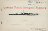 Australia Station Intelligence Summarg - Royal Australian
