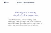 Writing and running simple Prolog programs