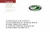 United States Attorney toolkit for Military consumer fraud