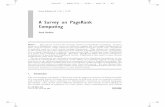 A Survey on PageRank Computing - Personal Page