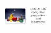 SOLUTION colligative properties and electrolyte