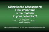Significance: How important are the objects in your - Unesco