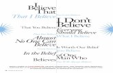 I Don't Believe -