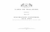 LAWS OF MALAYSIA ExchAngE cOntrOL Act 1953