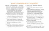 LIMITED WARRANTY STATEMENT - AT&T