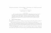 Deterministic Primality Testing in Polynomial Time