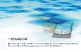 Model Curriculum for Information Security Management, 2nd - isaca