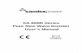 SA-600R Series Pure Sine Wave Inverter Userâ€™s Manual