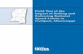 Field Test of the Impact of Setting and Enforcing Rational - NHTSA