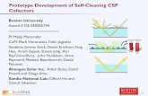 Prototype Development for Self-Cleaning CSP Collectors