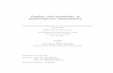 Duality and optimality in multiobjective optimization - Qucosa
