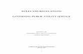 RULES AND REGULATIONS GOVERNING PUBLIC UTILITY SERVICE
