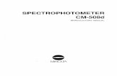 Page 1 SPECTROPHOTOMETER CM-508d INTRODUCTORY MANUAL 9. Page 2 Page 3 Page 4
