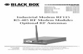 Industrial Modem RF115 RS-485 RF Modem Modules Optional RF