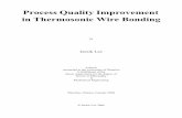 Process Quality Improvement in Thermosonic Wire Bonding