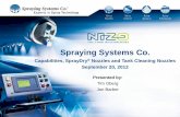 Spraying Systems Co. Capabilities, SprayDry® Nozzles and Tank Cleaning Nozzles September 20