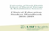 Clinical Education Student Handbook 2018-2019 - USF Health