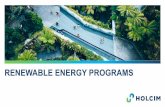 RENEWABLE ENERGY PROGRAMS