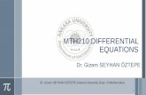 MTH210 DIFFERENTIAL EQUATIONS - Ankara Üniversitesi