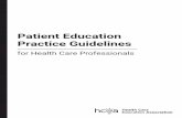 Patient Education Practice Guidelines