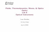 Fluids, Thermodynamics, Waves, & Optics Optics Lab 8 ...