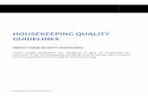 HOUSEKEEPING QUALITY GUIDELINES