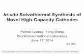 In-situ Solvothermal Synthesis of Novel High-Capacity Cathodes