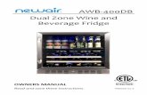 AWB-400DB Dual Zone Wine and Beverage Fridge