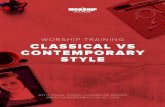 WORSHIP TRAINING CLASSICAL VS CONTEMPORARY STYLE