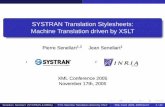 SYSTRAN Translation Stylesheets: Machine Translation ...