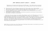 AP BIOLOGY 2021 - 2022