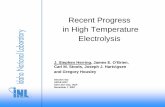 Recent Progress in High Temperature Electrolysis