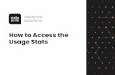 How to Access the Usage Stats - ReferenceUSA™