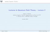 Lectures in Quantum Field Theory – Lecture 2