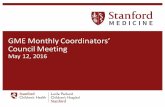 GME Monthly Coordinators’ Council Meeting