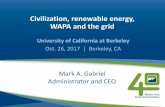 Civilization, renewable energy, WAPA and the grid