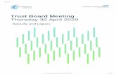 Trust Board Meeting Thursday 30 April 2020