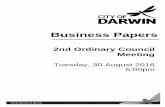 2nd Ordinary Council -Open Agenda - August 2016