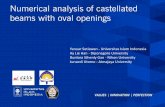 Numerical analysis of castellated beams with oval openings