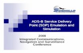 ADS-B Service Delivery Point (SDP) Emulation and Simulation
